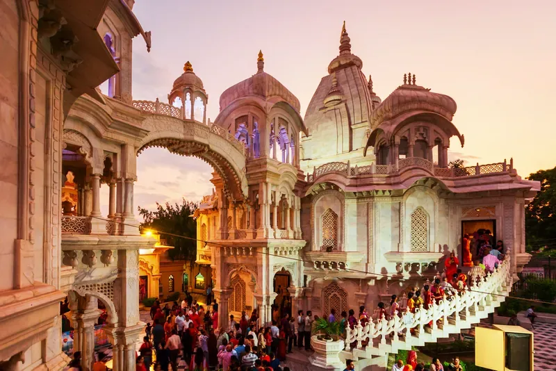 Temple architecture in Vrindavan