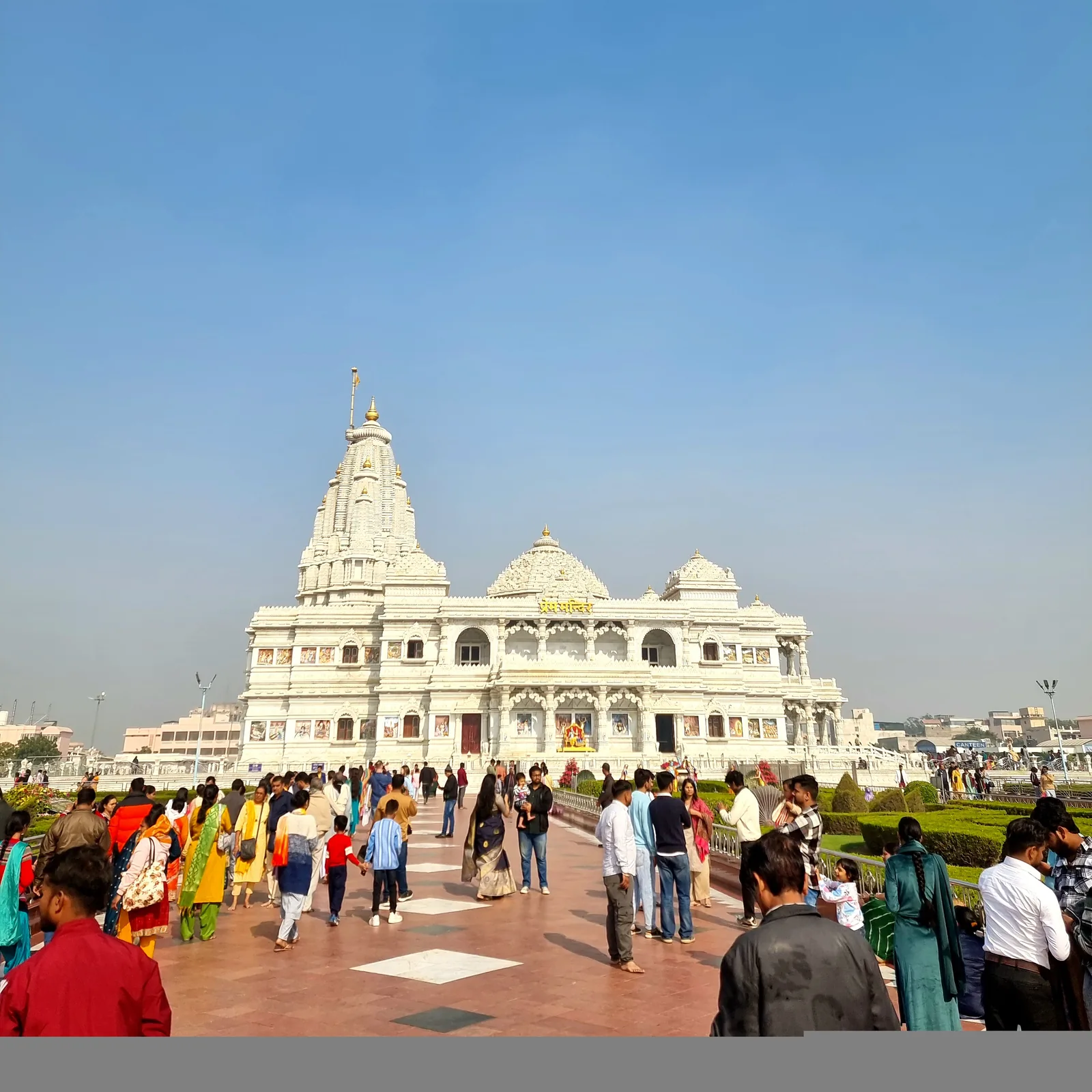 Visitors at Prem Mandir